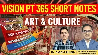 VISION IAS PT 365 Art & Culture Short Notes | UPSC Prelims 2025 | Current Affairs| By Er. Aman Singh