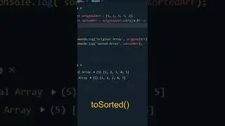 How to sort any array in javascript. #javascript #tosorted #coding