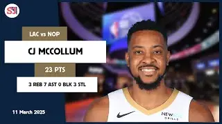 CJ MCCOLLUM 23 PTS vs LAC 11 Mar 24-25 NOP Highlights