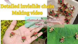Detailed invisible chain making video malayalam #diy #invisible #malayalam #craft 