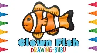 HOW TO DRAW A CUTE CLOWN FISH | Easy and Simple Drawing Cute Clown Fish