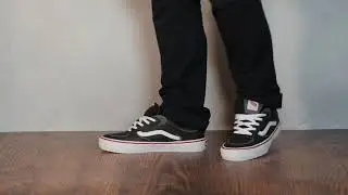 Vans Rowley Black/White/Red On Feet