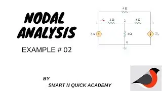 Nodal Analysis of Electric Circuits With dependent current source | Example 2