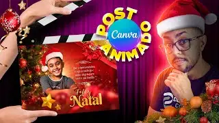 Post de Natal Animado com Canva