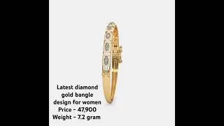 latest diamond gold bangles style kada design for women/kada design#banglesgoldjewellery#shortsviral