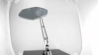 Motorcycle mirror Medusa chrome aluminum for 5/16