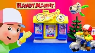 Unboxing the Handy Manny Bicycle Shop and Dora Toys