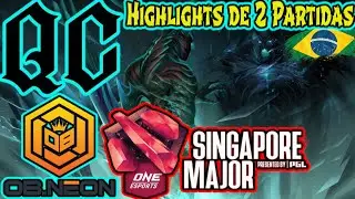 Quincy Crew vs OB.Neon - Highlights De 2 Partidas - ONE Esports Dota 2 Singapore Major