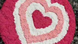 Heart tissue paper texture art ❤️ 