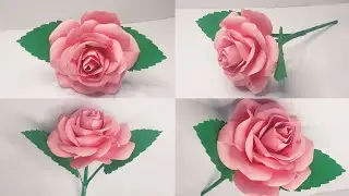 Beautiful Rose Scratch | How make to Preparing A Rose Mold| Easy Paper Rose Flower Craft | Tutorial