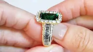 Emerald Top Gubelin Certified No Oil Emerald Ring at 3.41 carats by Kat Florence KF08927