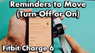 Fitbit Charge 6: Напоминания о необходимости двигаться (включить или выключить)