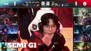 JDG vs TES - Game 1 | Semi Finals Playoffs LPL Summer 2022 | JD Gaming vs Top Esports G1