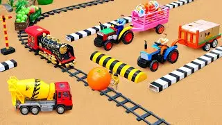 Train Crash - DIY Mini Tractor Science Project Making Tracks 2 Barriers