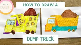 How to Draw a Cute Dump Truck | Creative Truck Design Tutorial | Draw Construction Truck