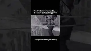 Construction workers working on the Empire State Building, 1930
