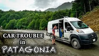 This isn’t good... Car trouble in Patagonia