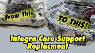 The Integra RACECAR PROJECT begins! | Engine bay prep and Core Support Replacement