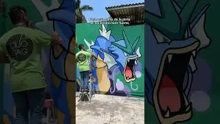 🐉🌞🌴🌂🐟 Graffiti Sabatino. #Pokemon #StreetArt #UrbanArt #Spraycan #Mural #GraffitiProcess