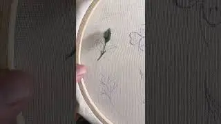 Leave embroidery🌿 #embroidery #handembroidery #modernembroidery #embroiderytutorial #leave #sticken