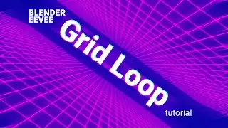 BLENDER RETRO GRID VJ LOOP ANIMATION TUTORIAL