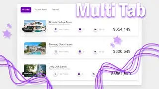 Custom Tab Layout using HTML, CSS, JS | Multi-tabs Navigation | Tab Layout HTML | JS Project | CSS3