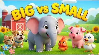 Learn Big and Small with Farm Animals | Size Comparison for Kids | Educational Adventure Cartoon