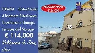 Таунхаус площадью 264 м&sup2;, 4 спальни, 2 ванные комнаты, гараж, патио. Продается недвижимость в Исп...