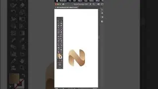 How To Create Letter N Logo  #adobeillustratortipsandtricks #howtocreatelogo #viralshorts