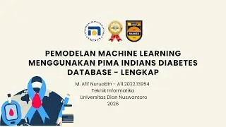 Pemodelan Machine Learning Menggunakan Pima Indians Diabetes Database - Lengkap