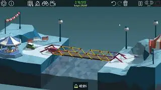 Edge Hugger | 5-2 80s Fun Land | Unbreaking Under-budget Solution | Poly Bridge