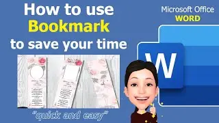 Microsoft Office WORD |  How to use BOOKMARKS on your large documents to save your time - 12