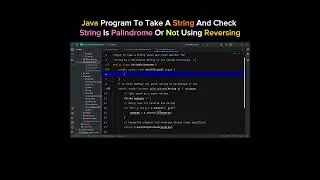 Write a Java program to take a string input and check string is Palindrome or not using reversing