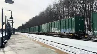 CSX 3394 leads M418 northbound at Lorton, VA on 1/30/26 w/Awesome Hornshow!