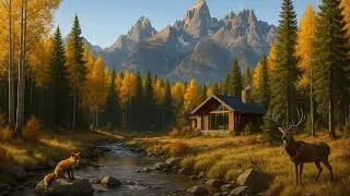 Golden Forest Creek &ndash; Relaxing Autumn Ambience with Peaceful Animals