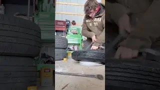 5.30-12 tire dismount and valve stem change #youtube #mechanic #automobile #auto #diy #tiktok #fyp