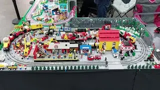 Lego Brisbricks Town and Train Display from the Brisbane Model Train Show 2024