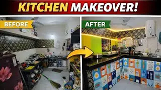 Indian Non Modular Kitchen Makeoverl Kitchen Makeover with wallpapersDIY countertop organisation