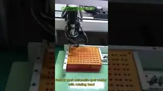 Single sided automatic spot welding machine with welding head rotation function