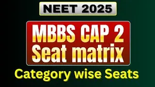 Mbbs Cap 2 ची Seat Matrix आली!.  Category Wise seats वाढल्या?