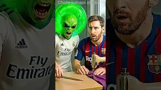 Alien Injects Messi? Ronaldo Turns Into a Balloon. Space Rescue Story #messi #ronaldo #neymar #alien