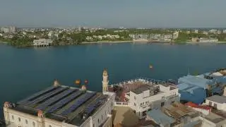 Drone stock footage Mombasa Old Town \\MicroDrone Pictures
