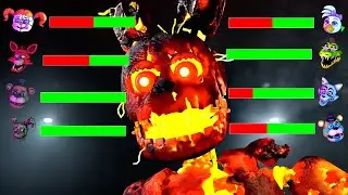 [SFM FNaF] Security Breach vs Special Delivery WITH Healthbars