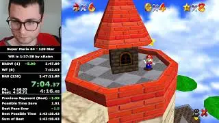 Super Mario 64 - 120 Star Speedrun done on emulator in 1:45:32