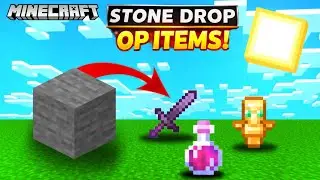 Minecraft But Stone Drop Op Items 😱