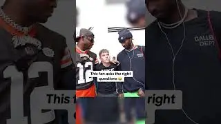 Fan Asks Shedeur Sanders the best question 🤣 #browns #cleveland #Nfl #football