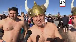 Hundreds at Coney Island Polar Bear plunge