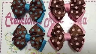 Par de lazos dobles pequeños para bebe VIDEO No. 196