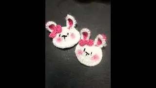 Diy Crochet Rabbit🐇 Hair Clip 🎀#fashion #crochet #hairclipsmaking #babyfashion #diy #trending