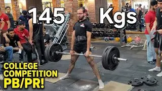 First College Deadlift Competition || Vlog #89 || AAYUSH FILTERED